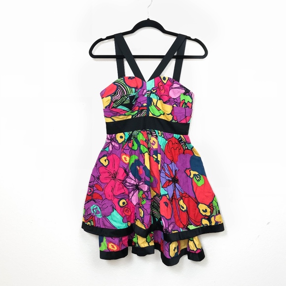 Phoebe Couture Party or Sun Dress Floral Size 4 - Picture 1 of 8